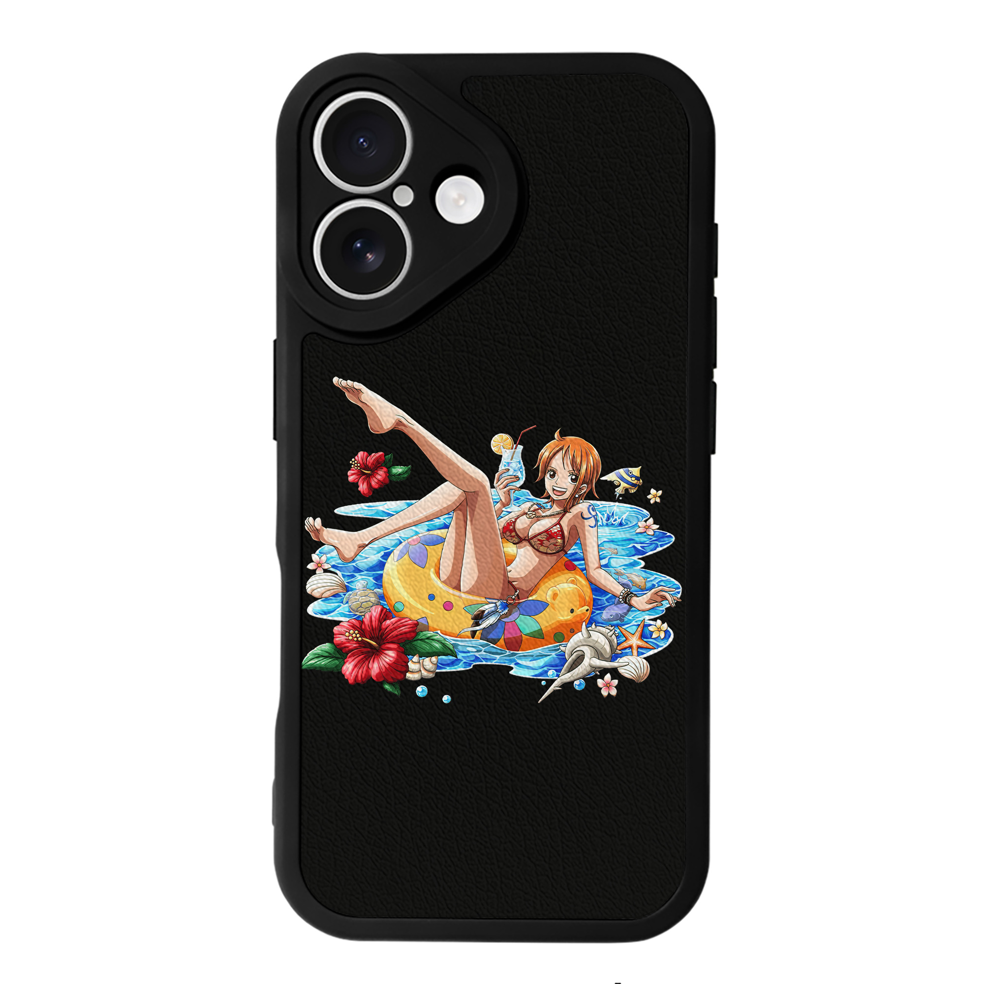 （画像用） ワンピース ナミ ONE PIECE Nami 【iPhone 16シリーズ対応】シリコンスマホケース（レザー調） 材質：シリコン